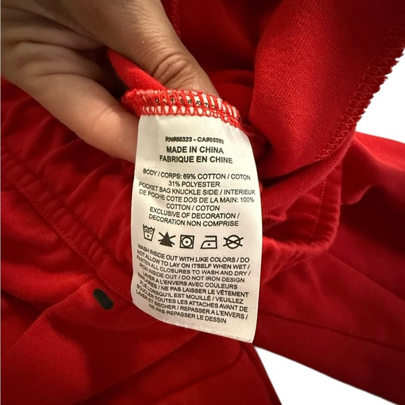 Nike Kids Fleece Joggers – Red & Black | Size Large - Picture 4 of 5
